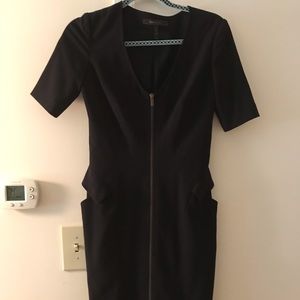 BCBG black zipper dress. Sz 2